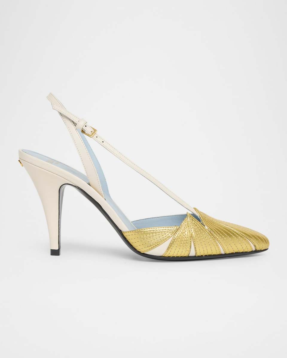 Foliage Slingback Pumps